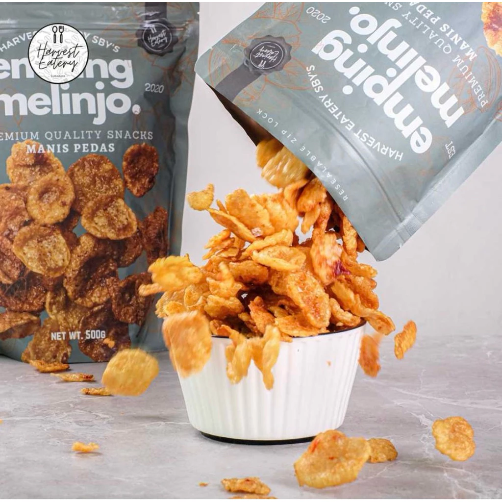 HARVEST EATERY SURABAYA Sweet Spicy Manis Pedas Emping Melinjo 500g HALAL - Image 5